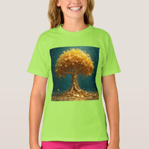 Camiseta Relógio de parede árvore do dinheiro