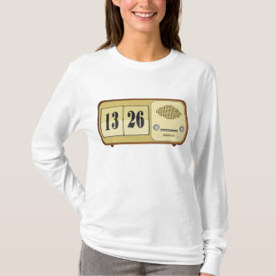 Camiseta Relógio de Pulso Flip Vintage Rádio