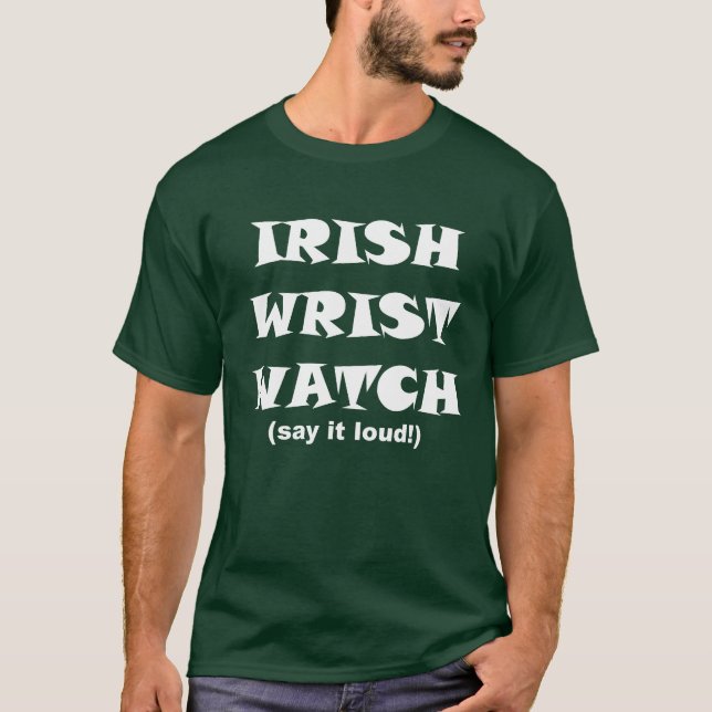 Camiseta Relógio de pulso irlandês (Frente)
