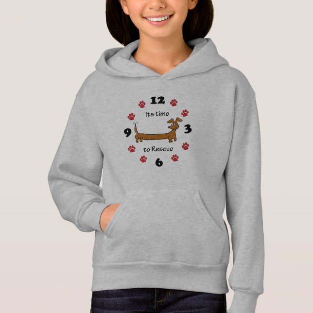 Camiseta Relógio de resgate de Dachshund Doxie (Frente)
