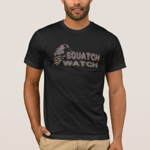 Camiseta Relógio de Squatch - Sasquatch legal enfrenta