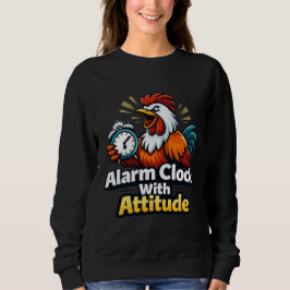 Camiseta Relógio despertador com atitude, citação do roaste