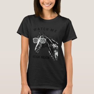Camiseta Relógio Equestre Me Olhe Relinchar Corrida de Cava