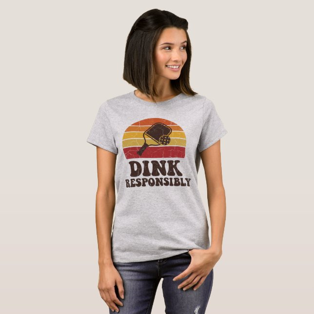 Camiseta Remada de Pickleball Divertida para Jogadores de R (Frente Completa)
