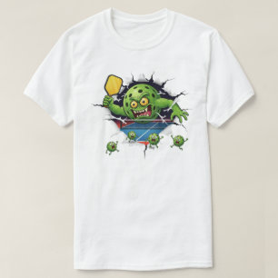 Camiseta Remada de Raquete de Pickleball Divertida Caos na