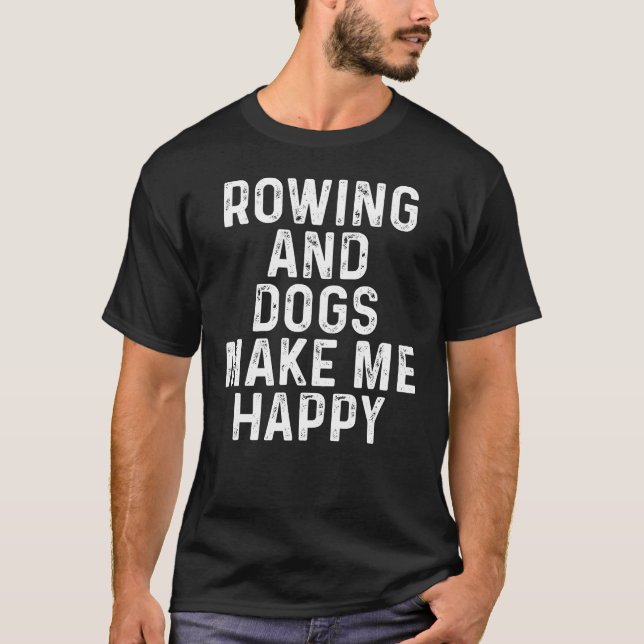 Camiseta Remar E Cachorros Me Fazem Feliz (Frente)