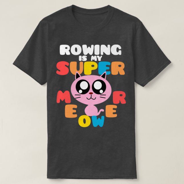 Camiseta Remar É O Meu Supermeower Gato Removendo Superpóta (Frente do Design)