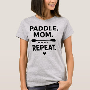 Camiseta Remar Mãe Repetir Divertido Aventura de Caiaque ao