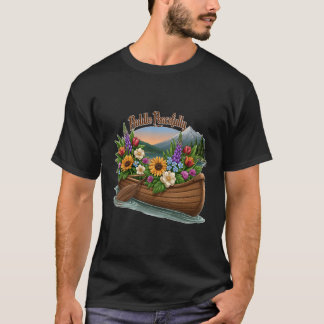 Camiseta Remar Pacificamente Canoa Cheia de Flores Silvestr