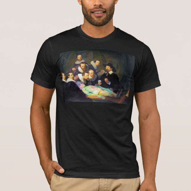 Camiseta Rembrandt Anatomy Lesson Modern Painting Mens (Frente)