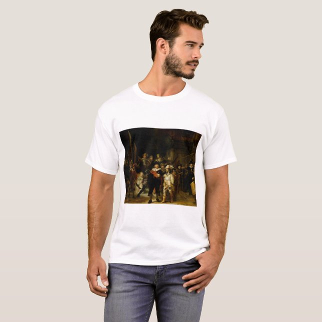 Camiseta REMBRANDT CAMIONETE RIJN- o Nightwatch 1642 (Frente Completa)