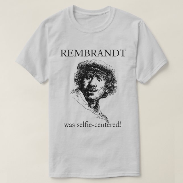 Camiseta Rembrandt era central em Selfie (Frente do Design)