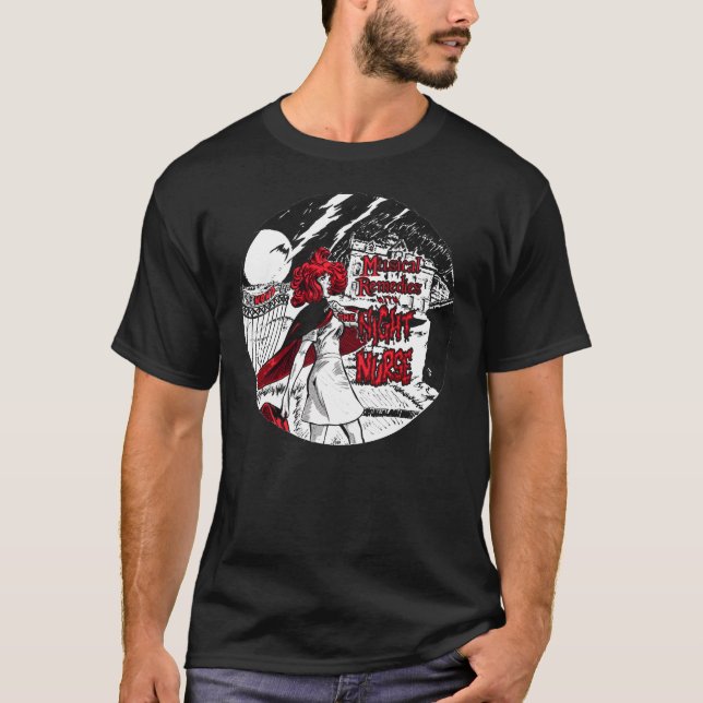 Camiseta Remédias Musicais com o escuro dos homens da enfer (Frente)