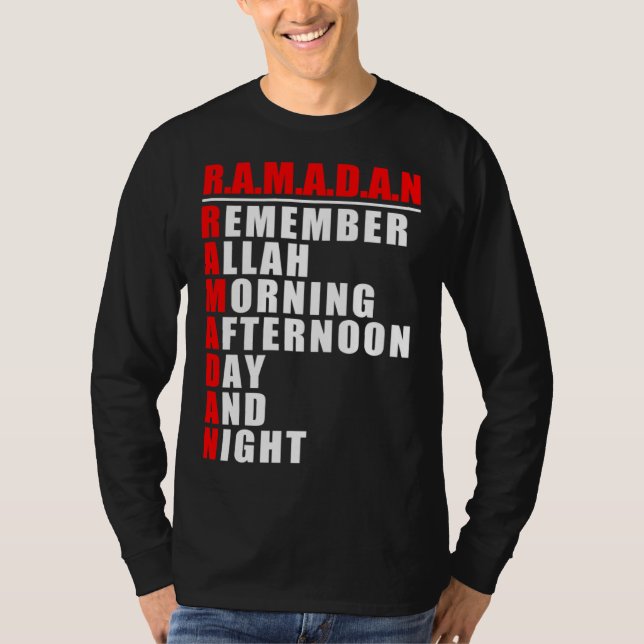Camiseta Remember Allah  Ramadan Kareem  Ramadan Mubarak Mo (Frente)