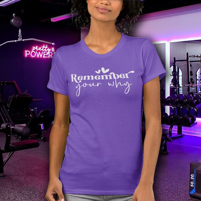 Camiseta Remember Your Why Women's Exercise (Criador carregado)