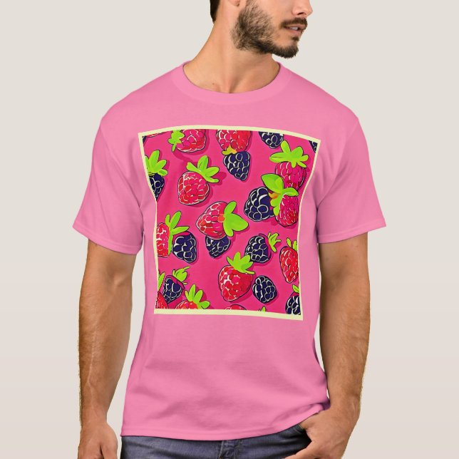 Camiseta Remendo de Frutas: Design Doce (Frente)