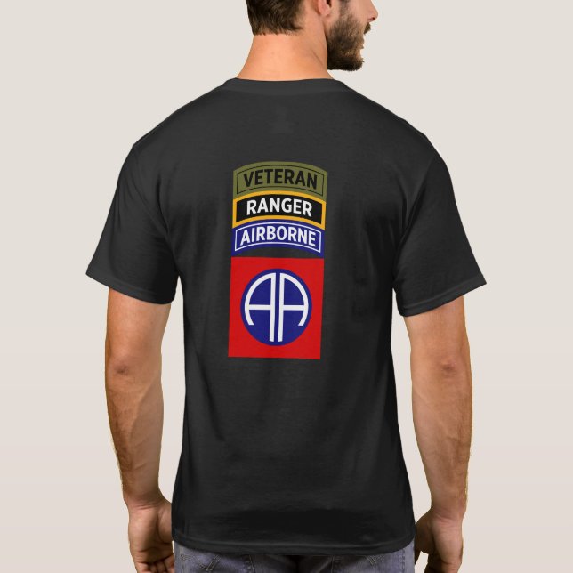 Camiseta Remendo de Guia de Veterano de Ranger Aerotranspor (Verso)