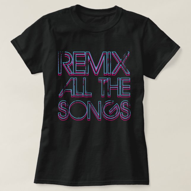 Camiseta Remix de todas as músicas (Frente do Design)