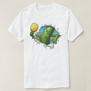 Camiseta Remo Dramático de Pickleball Monstro Divertido Jog