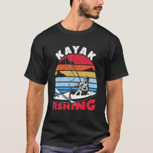 Camiseta Remo Masculino Caiaque Pesca Pôr do Sol Retro Velh