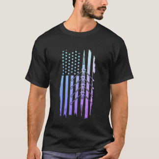 Camiseta Remo Patriótico Tripulção Bandeira Americana Fun R