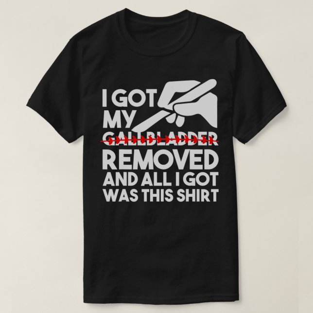 Camiseta Remoção da vesícula biliar (Frente do Design)