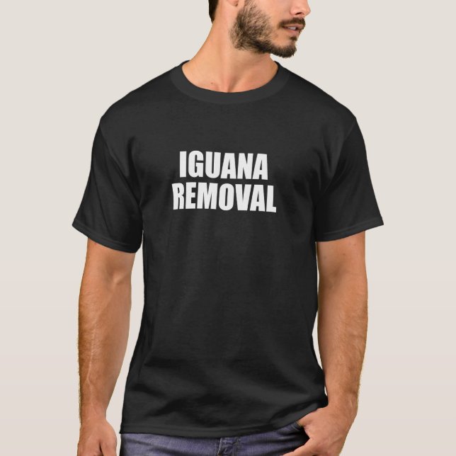 Camiseta Remoção de Iguana DESIGN de folga longa atrás (Frente)