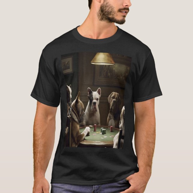 Camiseta Remoção dos cães clássicos jogando pôquer (Frente)