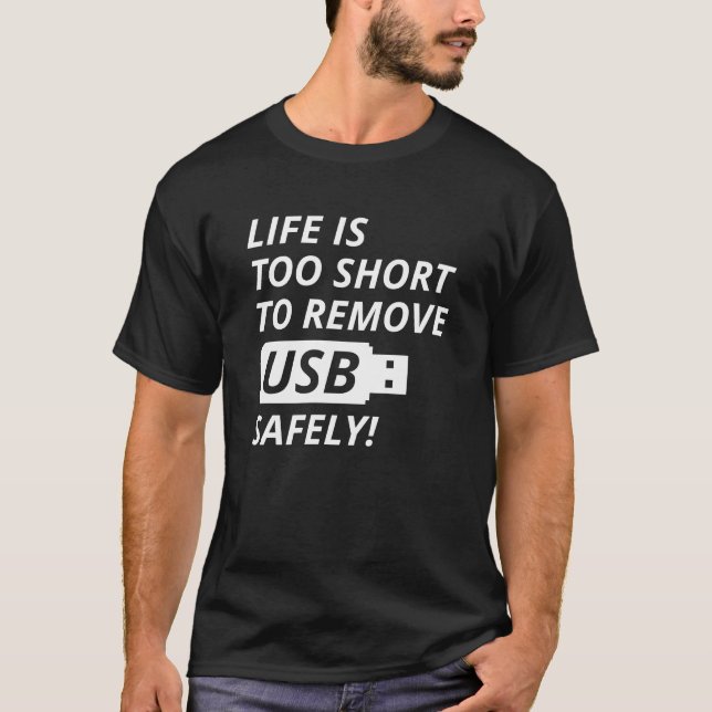 Camiseta Remova o USB com segurança (Frente)