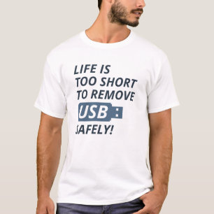 Camiseta Remova o USB com segurança