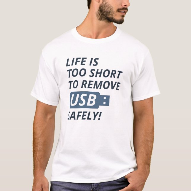 Camiseta Remova o USB com segurança (Frente)