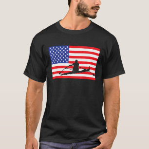 Camiseta Removendo a bandeira americana Boi Rower Kayaker 4