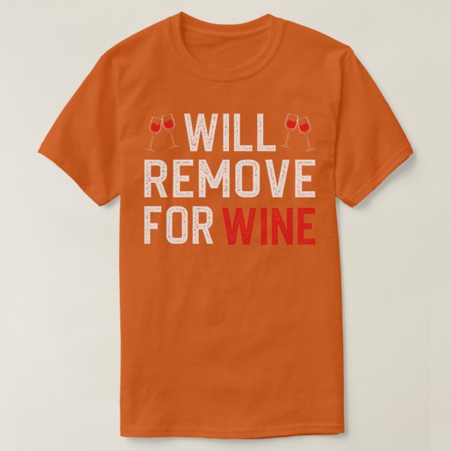 Camiseta Remover Para Vinho (Frente do Design)