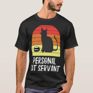Camiseta Remtro Vintage Cat Owner Humor Personal Cat Servan