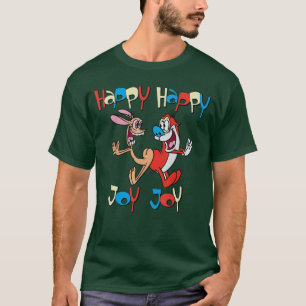 Camiseta Ren e Stimpy Dança Feliz Feliz Alegria Alegria fam