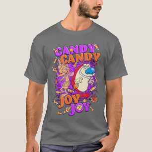 Camiseta Ren e Stimpy Halloween Candy Joy Joy