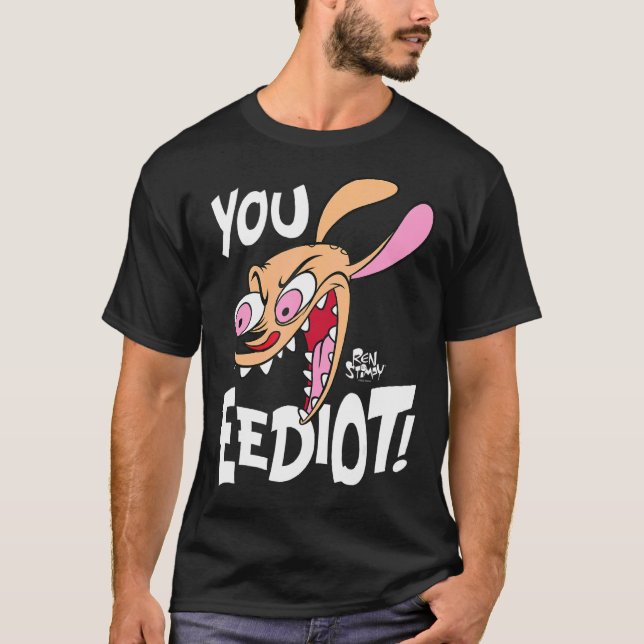 Camiseta Ren E Stimpy Você Eediot (Frente)