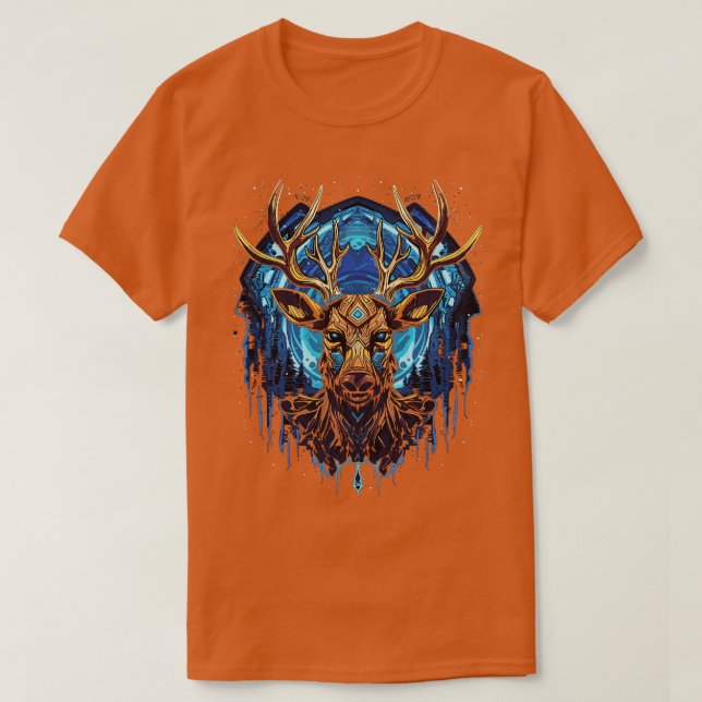 Camiseta Rena 1 Psicodélica de Arte DMT (Frente do Design)
