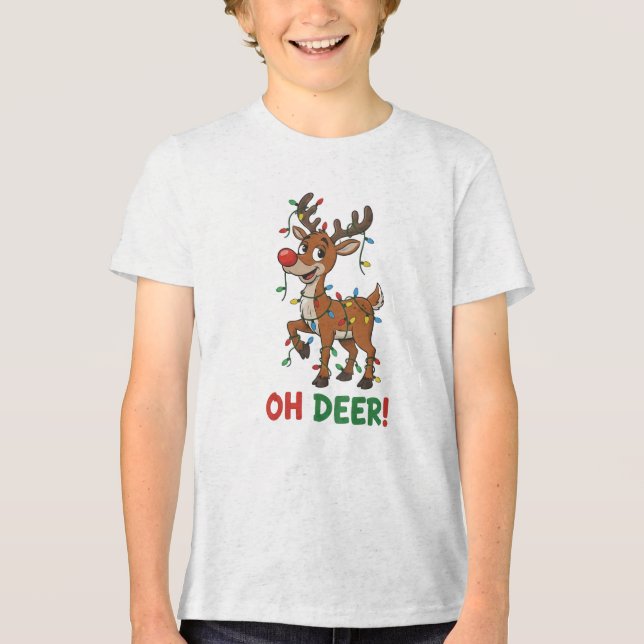 Camiseta Rena Com Luzes (Frente)