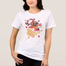 Camiseta Rena Cool Natal Alegre Brilhante