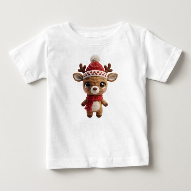 Camiseta Rena Crochê Adorável (Frente)