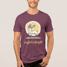 Camiseta Rena de Natal Alegre e Brilhante