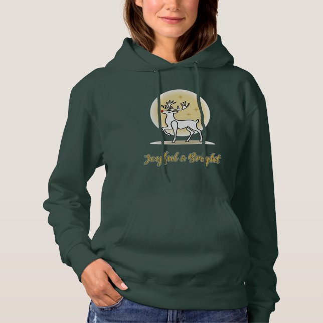 Camiseta Rena de Natal Alegre e Brilhante (Frente)