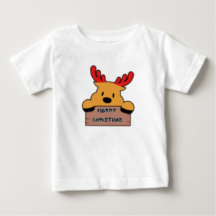 Camiseta Rena de Natal de Desenho Animado Fofa