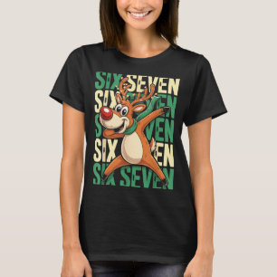 Camiseta Rena de Natal engraçada Dabbing Natal Dab Seis
