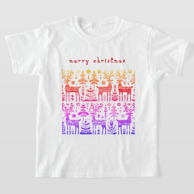 Camiseta Rena de Natal Feliz (Postura )