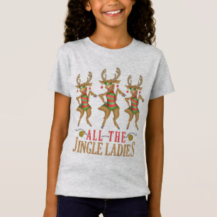 Camiseta Rena engraçada do Natal todas as senhoras do tini