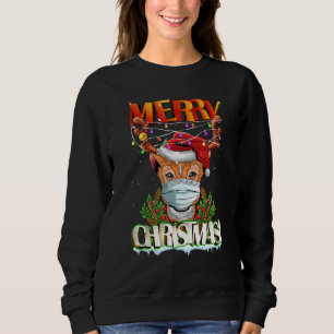 Camiseta Rena nos óculos escuros Vestindo o Natal da Feliz