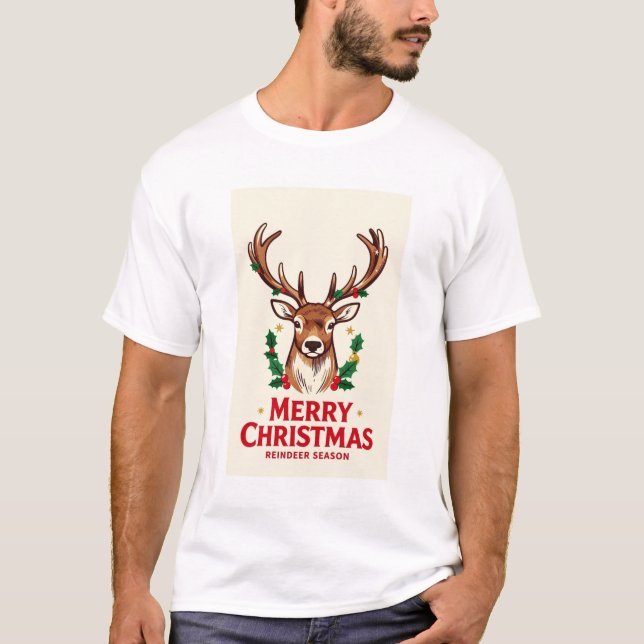 Camiseta Rena Velha – Feliz Natal (Frente)