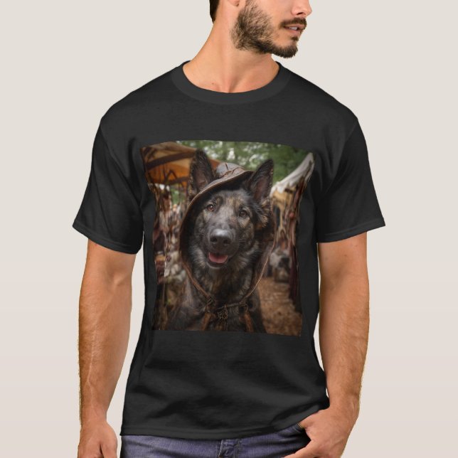 Camiseta Renaissance Faire Dogs: Dutch Shepherd (Frente)